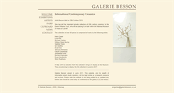 Desktop Screenshot of galeriebesson.co.uk